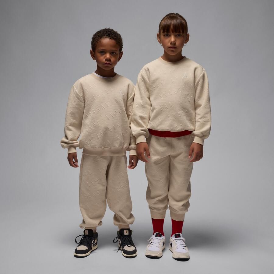 Jordan tweedelige knit set met ronde hals voor kleuters Bruin - Foto 4