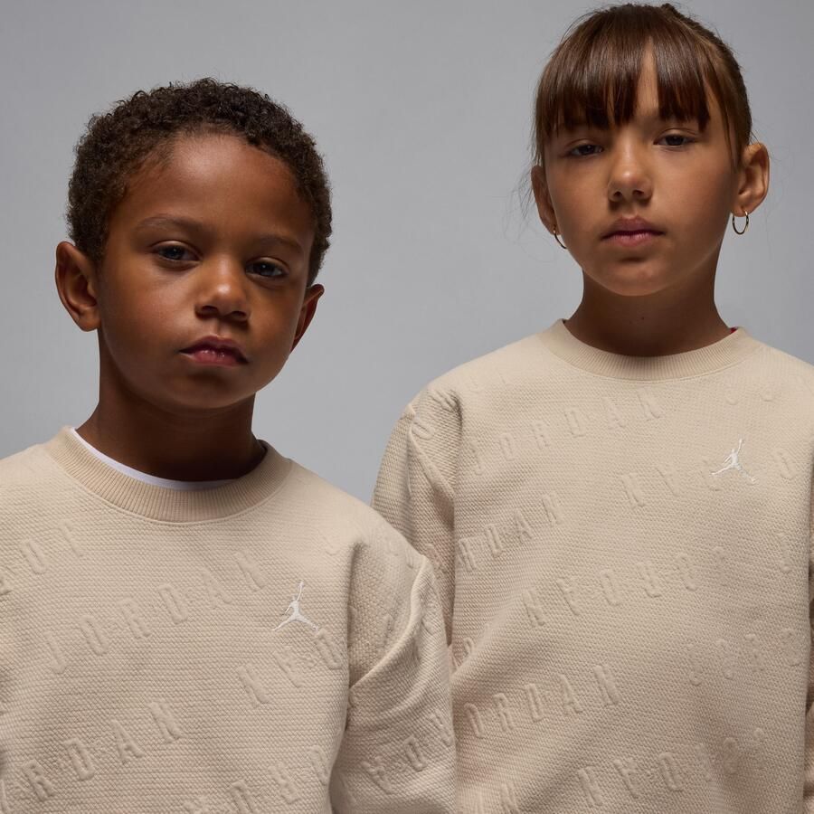 Jordan tweedelige knit set met ronde hals voor kleuters Bruin - Foto 3