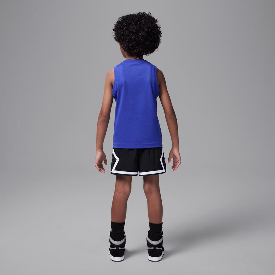 Jordan tweedelige zwembadtanktopset voor kleuters Zwart