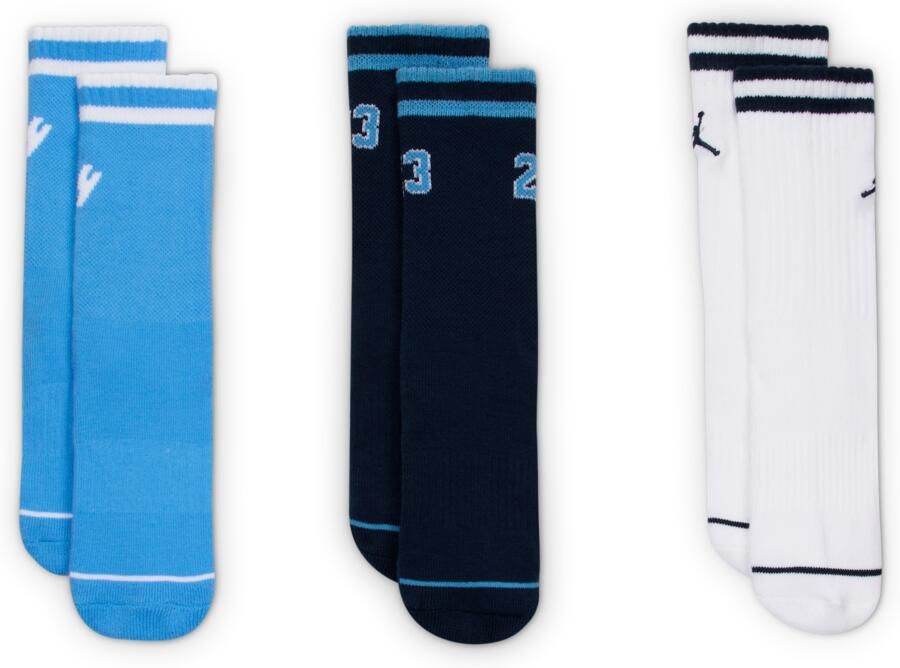 Jordan Varsity Jersey Crew sokken voor kids (3 paar) Blauw