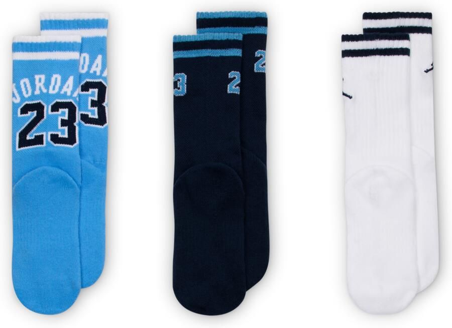 Jordan Varsity Jersey Crew sokken voor kids (3 paar) Blauw - Foto 2