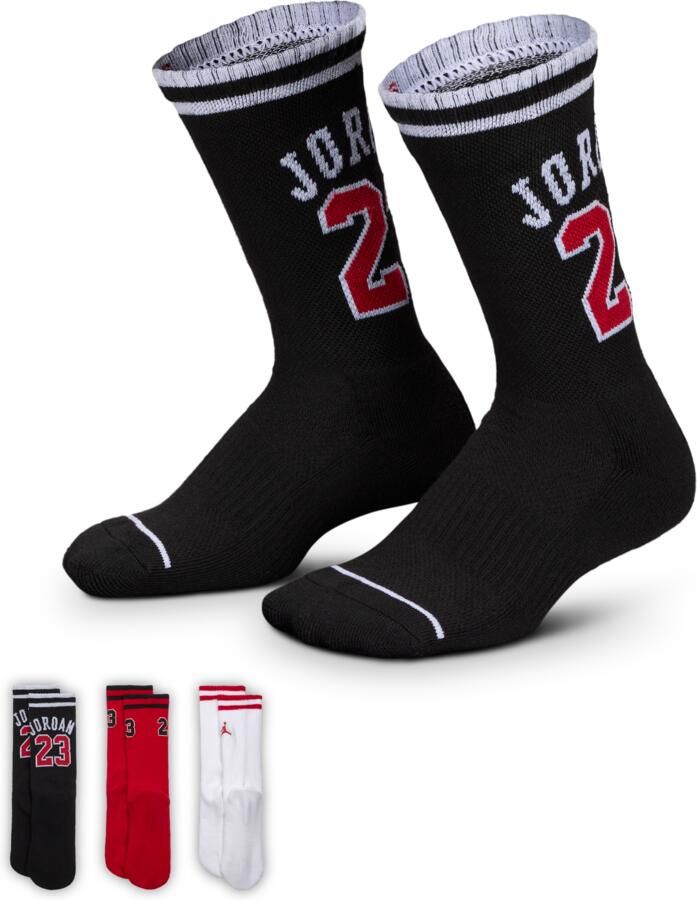 Jordan Varsity Jersey Crew sokken voor kids (3 paar) Zwart - Foto 4