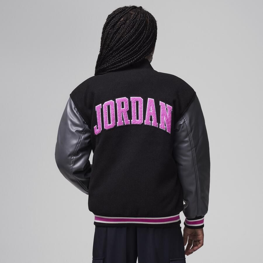 Jordan varsityjack voor kids Roze