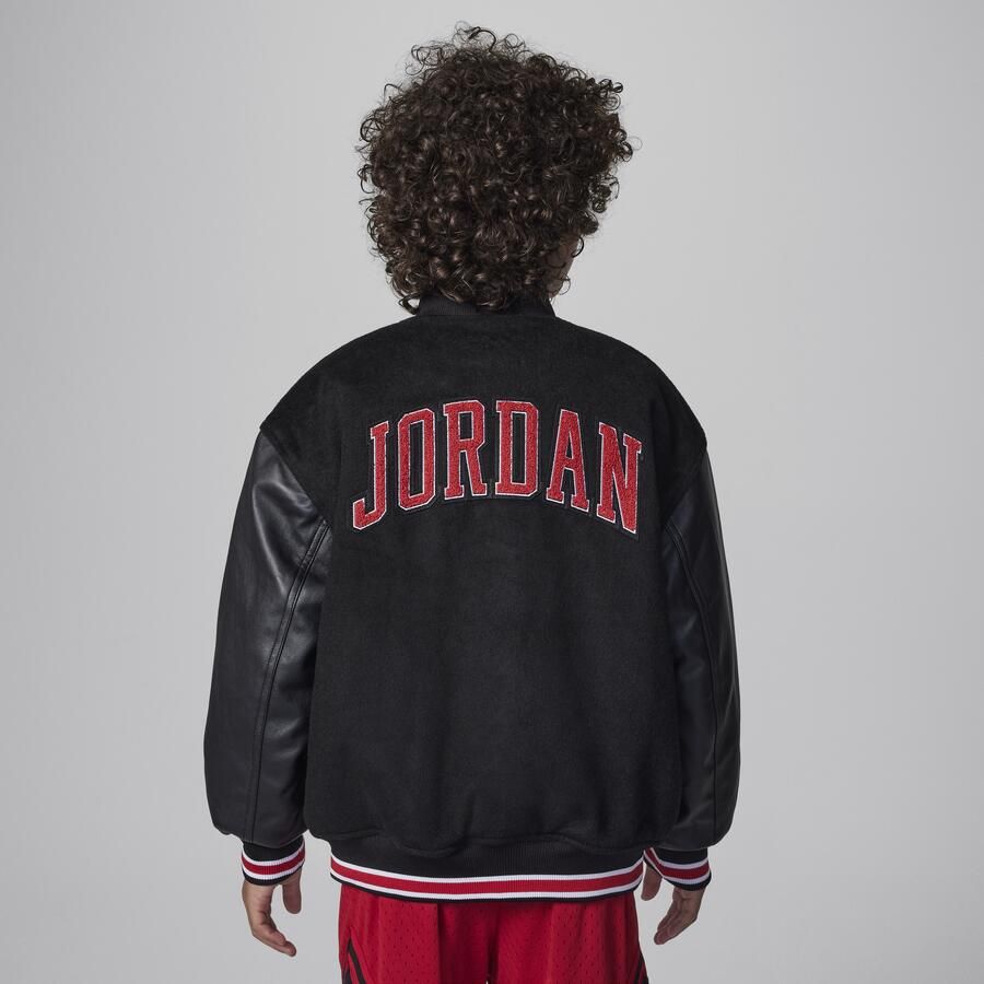 Jordan varsityjack voor kids Zwart