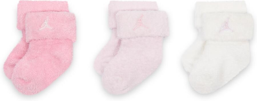 Jordan zachte en comfortabele enkelsokken voor baby's peuters (3 paar) Roze - Foto 3