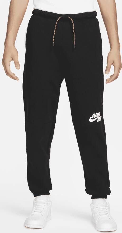 Jordan Jumpman Fleece Broek Zwart Wit Black Heren