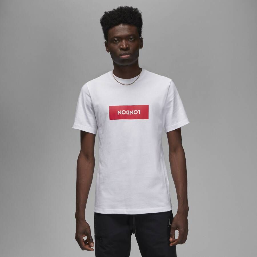 Jordan 'London' Stencil T-shirt voor heren Wit