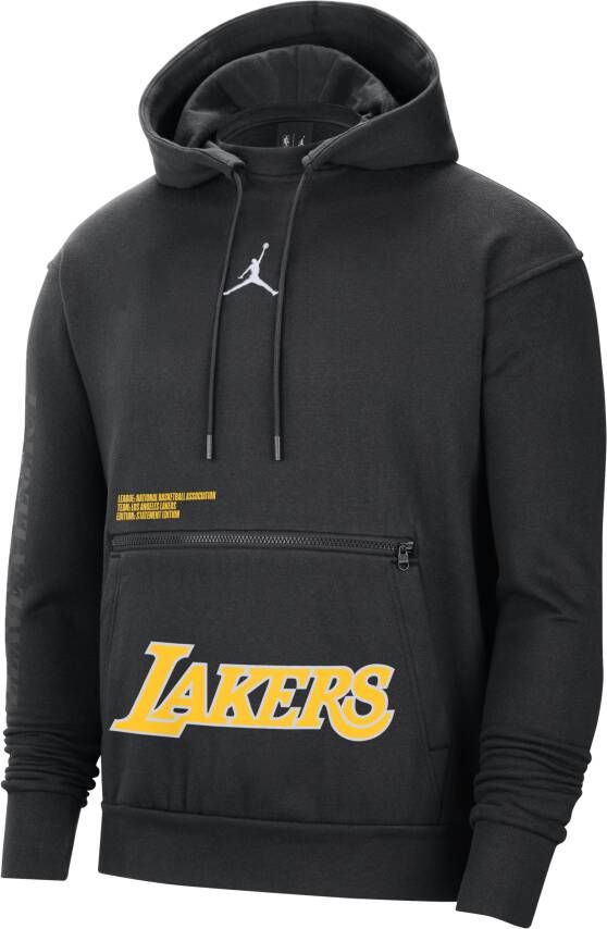 Jordan Los Angeles Lakers Courtside Statement Edition NBA-fleecehoodie voor heren Zwart