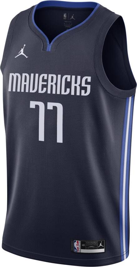 Jordan Luka Doncic Mavericks Statement Edition 2020 Swingman NBA-jersey Blauw