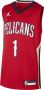 Jordan New Orleans Pelicans Statement Edition Swingman NBA-jersey voor kids Rood - Thumbnail 1