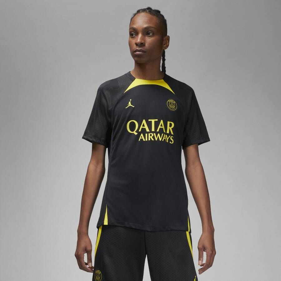 Jordan Paris Saint-Germain Strike Dri-FIT knit voetbaltop voor heren Zwart