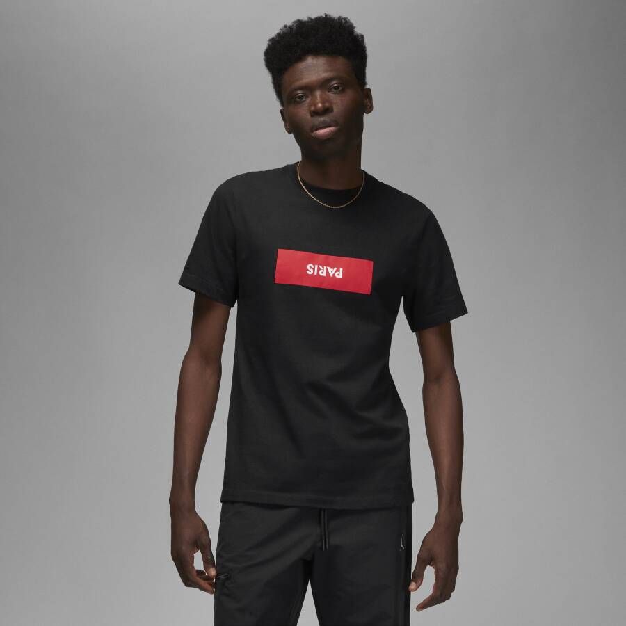 Jordan 'Paris' Stencil T-shirt voor heren Zwart
