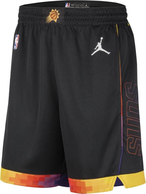 Phoenix Suns Statement Edition Swingman Jordan Dri-FIT NBA-basketbalshorts voor heren Zwart