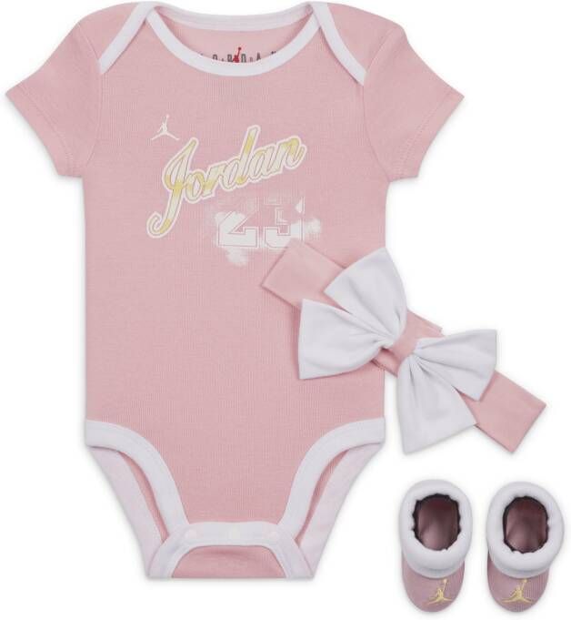 Jordan Sky Rookie 3-Piece Boxed Set driedelige babyset (3-6 maanden) Roze