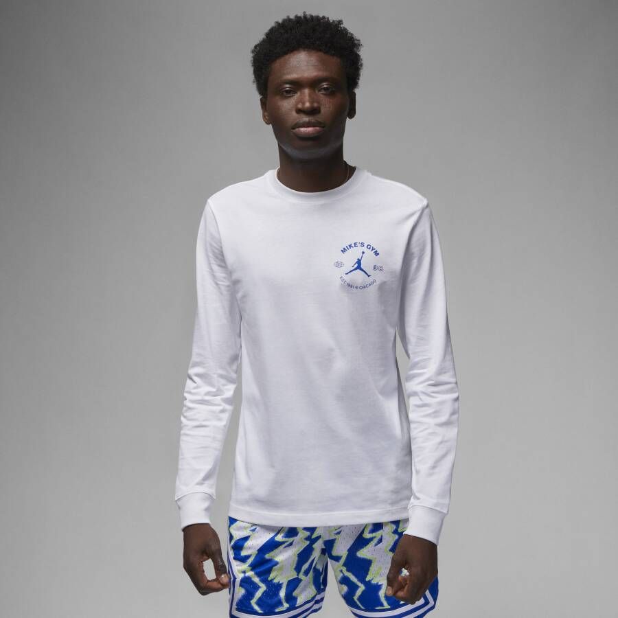Jordan Sport Breakfast Club T-shirt met lange mouwen voor heren Wit