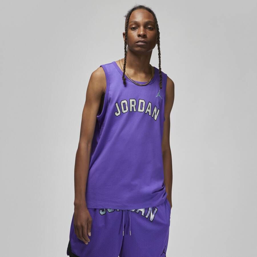 Nike Stijlvolle Mouwloze T-shirt voor Mannen en Vrouwen Paars Unisex