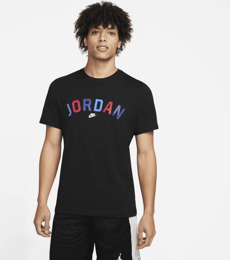 Jordan Sport DNA Wordmark Tee Zwart Wit Black Heren