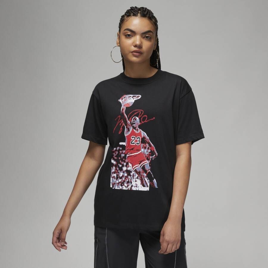 Jordan Sport T-shirt met graphic voor dames Zwart