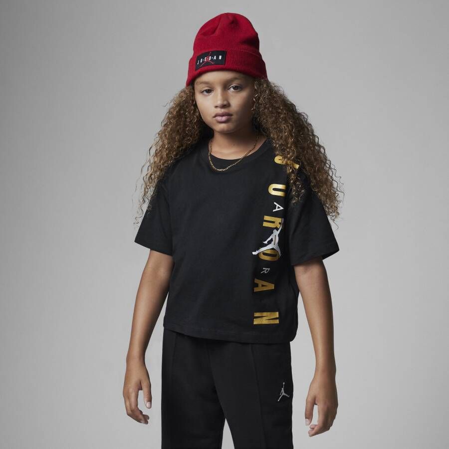 Jordan 'Time To Shine' Tee T-shirt voor kids Zwart