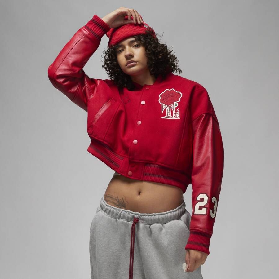 Jordan x Teyana Taylor varsityjack voor dames Rood