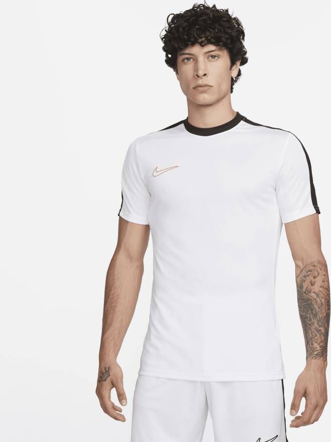 Nike Academy voetbaltop met Dri-FIT en korte mouwen voor heren Wit