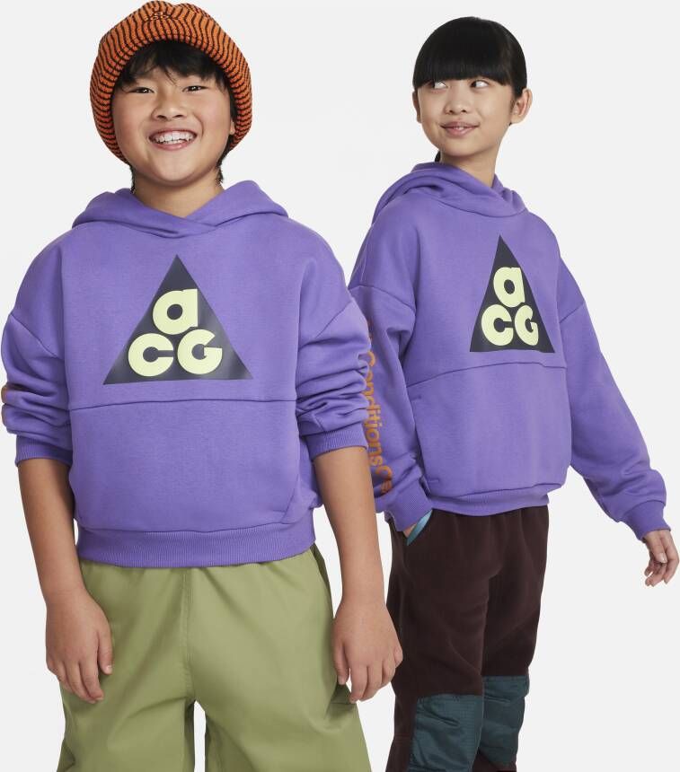 Nike ACG Icon Fleece hoodie voor kids Paars