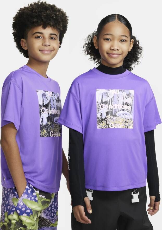 Nike ACG UV T-shirt met korte mouwen voor kids Paars