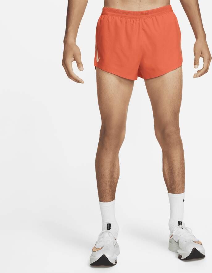 Nike AeroSwift Racingshorts met binnenbroek voor heren (5 cm) Oranje