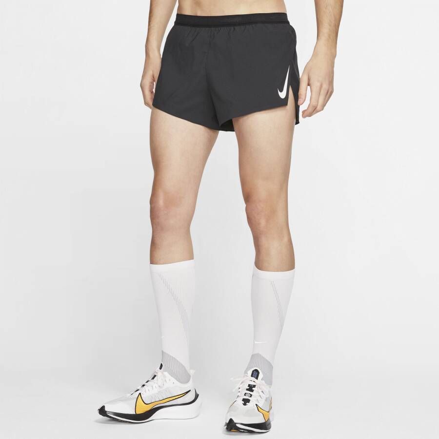 Nike AeroSwift Racingshorts met binnenbroek voor heren (5 cm) Zwart