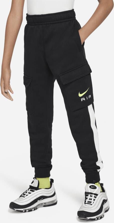 Nike Air cargobroek van fleece voor kids Zwart