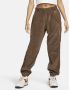 Nike Air Corduroy-fleecebroek met hoge taille voor dames Bruin - Thumbnail 1
