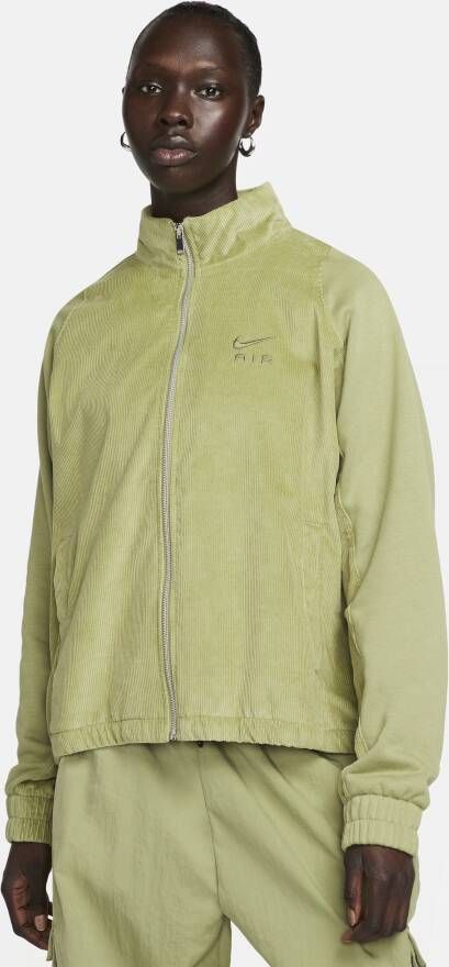Nike Air Corduroy fleecejack met rits voor dames Groen