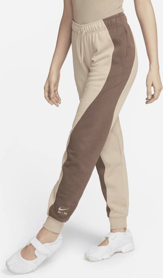 Nike Air Fleece joggingbroek met halfhoge taille voor dames Bruin