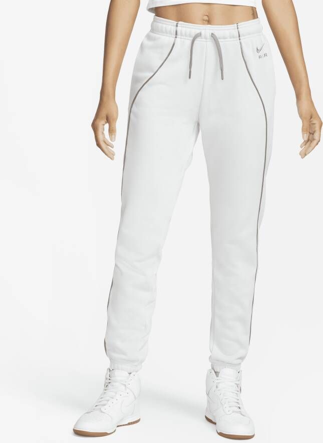 Nike Air Fleece joggingbroek met halfhoge taille voor dames Grijs
