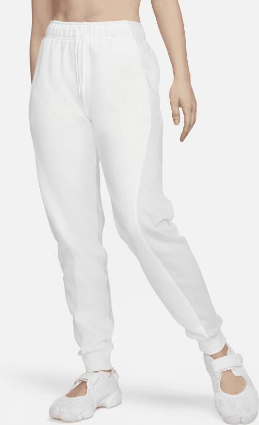 Nike Air Fleece joggingbroek met halfhoge taille voor dames Wit