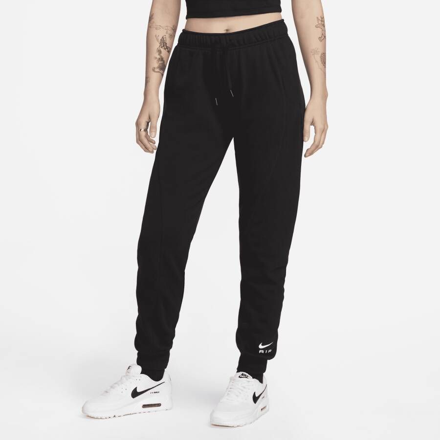Nike Air Fleece joggingbroek met halfhoge taille voor dames Zwart