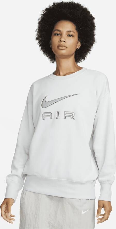 Nike Air Fleece sweatshirt met ronde hals voor dames Grijs