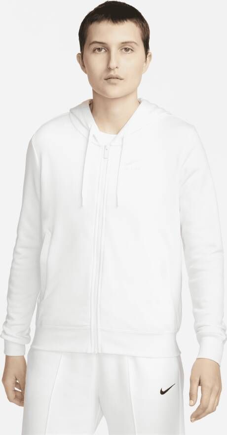 Nike Air Fleecehoodie met rits over de hele lengte voor dames Wit