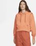 Nike Air Fleecehoodie met rits voor dames Oranje - Thumbnail 1