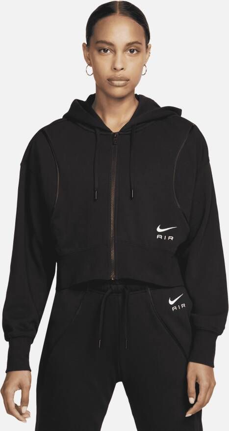 Nike Air Fleecehoodie met rits voor dames Zwart