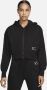 Nike Air Fleecehoodie met rits voor dames Zwart - Thumbnail 1