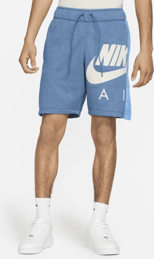 Nike Air Herenshorts van sweatstof Blauw