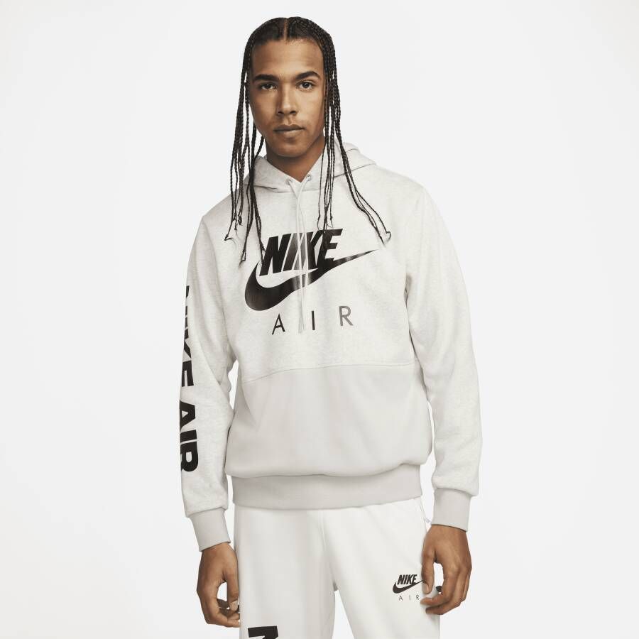 Nike Air Hoodie van geborstelde fleece voor heren Grijs