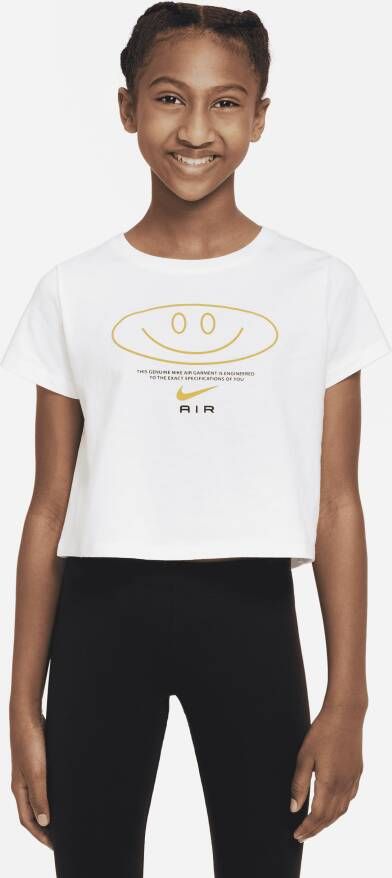 Nike Air Kort T-shirt voor meisjes Wit
