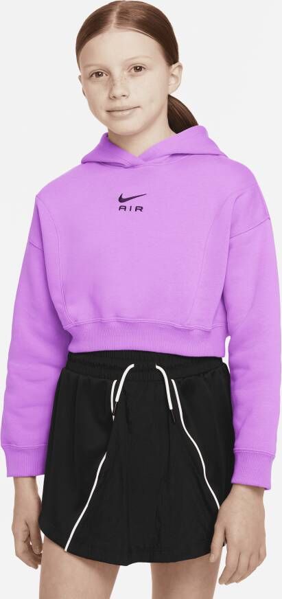 Nike Air Korte hoodie van sweatstof voor meisjes Paars