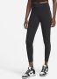 Nike Air Legging met hoge taille en print voor dames Zwart - Thumbnail 1