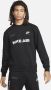 Nike Air Shirt met ronde hals van geborstelde fleece voor heren Zwart - Thumbnail 1