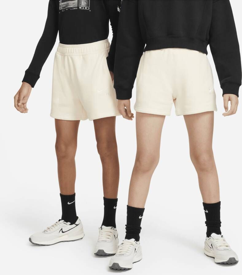 Nike Air Shorts van sweatstof voor kids Wit
