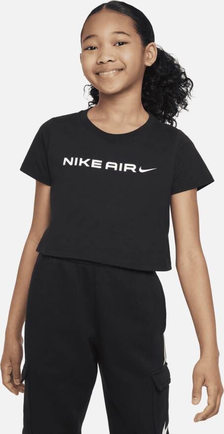 Nike Air T-shirt voor meisjes Zwart