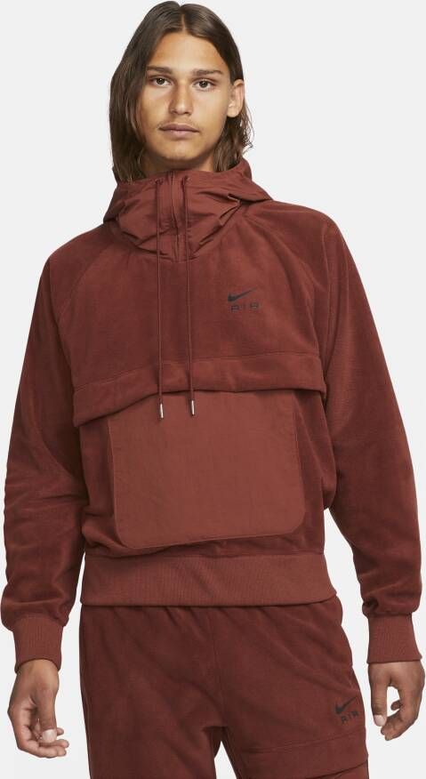 Nike Winterhoodie met nylon inzetstukken Brown Heren